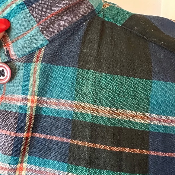 Vintage Cacharel PARIS Plaid Shirt Dress - Picture 6 of 6